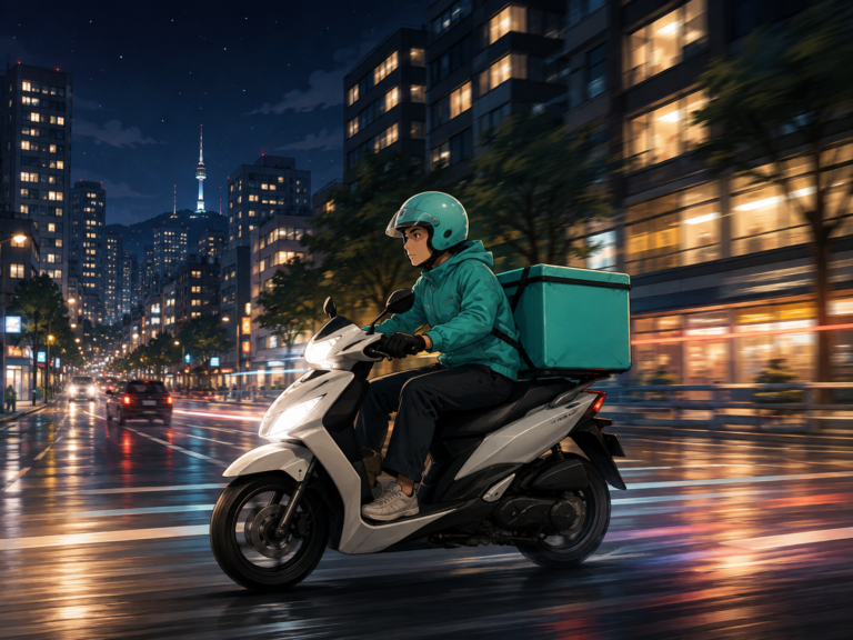 Fast food delivery in Korea