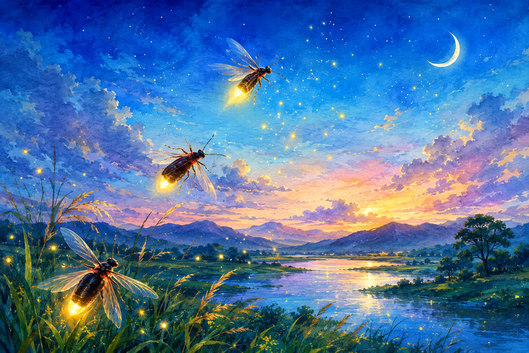 I Am a Firefly Korean song illustration