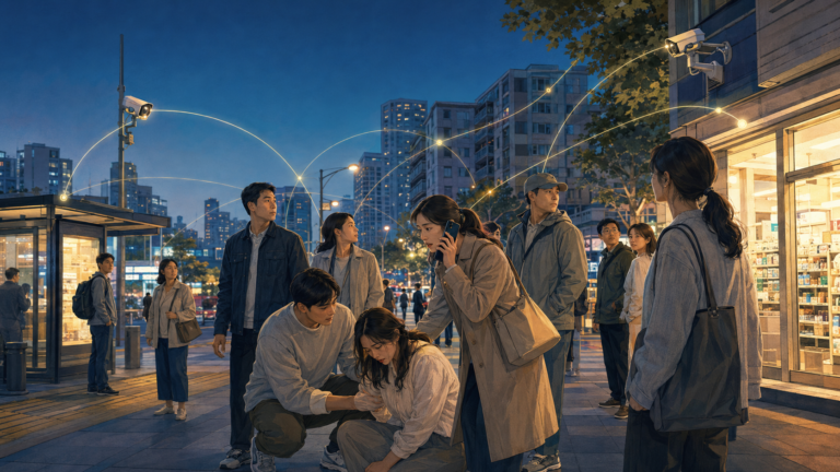 Illustration of public safety in South Korea