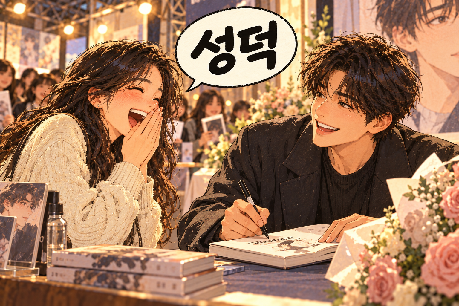 Korean slang 성덕 (seongdeok): A fan whose dream came true.