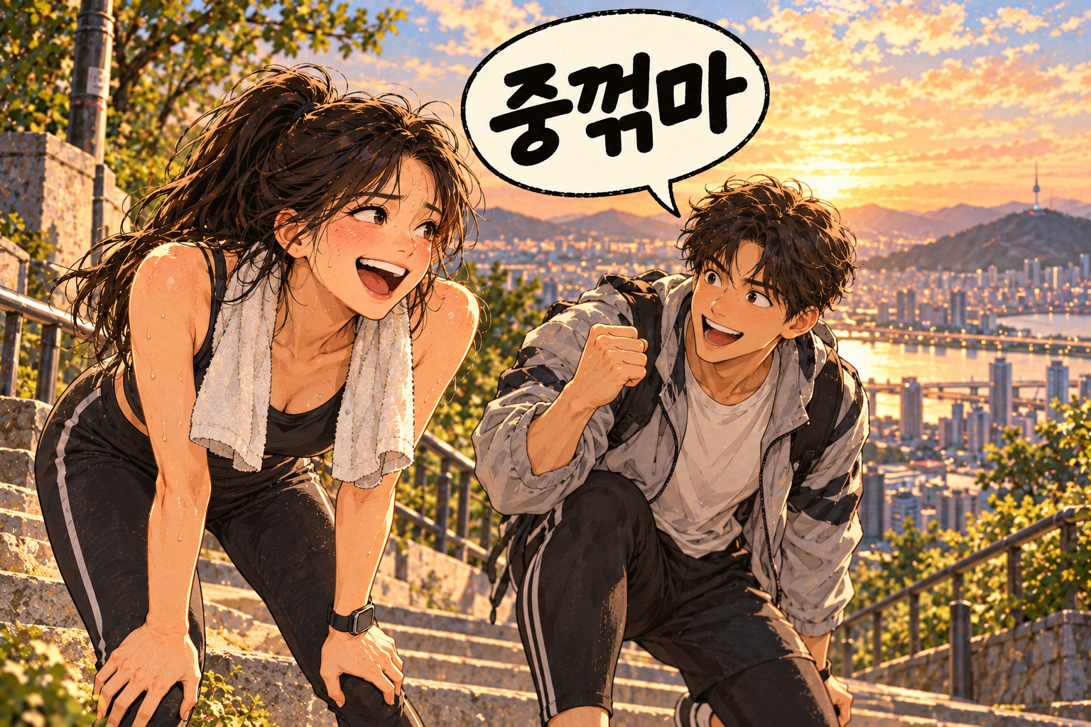 Korean slang 중꺾마 (jungkkyeongma): What matters is not giving up.
