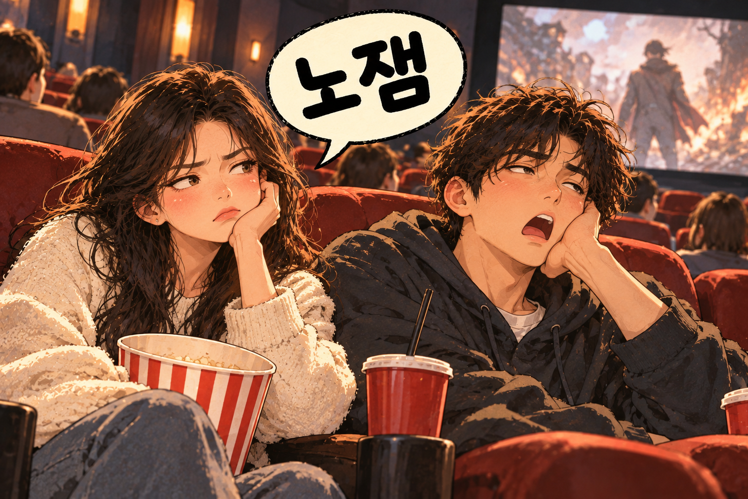 Korean slang 노잼 (nojaem): No fun. Boring.