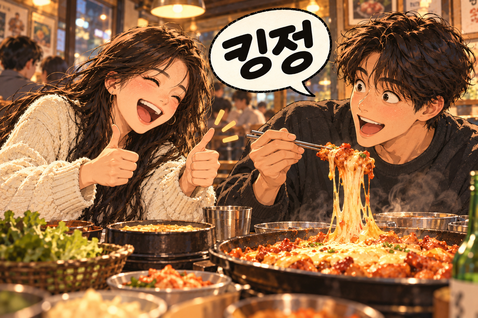 Korean slang 킹정 (kingjeong): Hard agree.