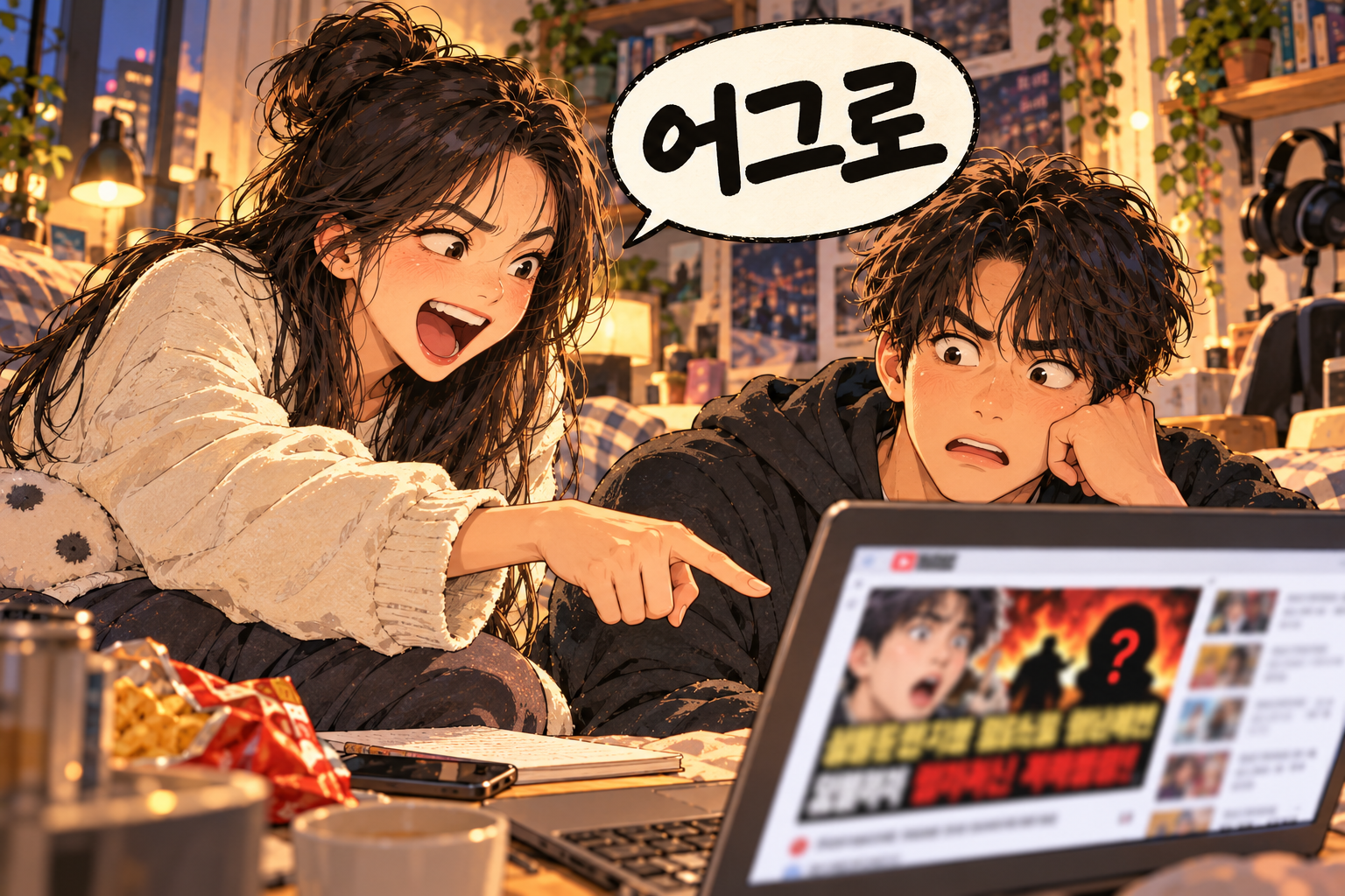 Korean slang 어그로 (eogeuro): Attention bait. Provocation.