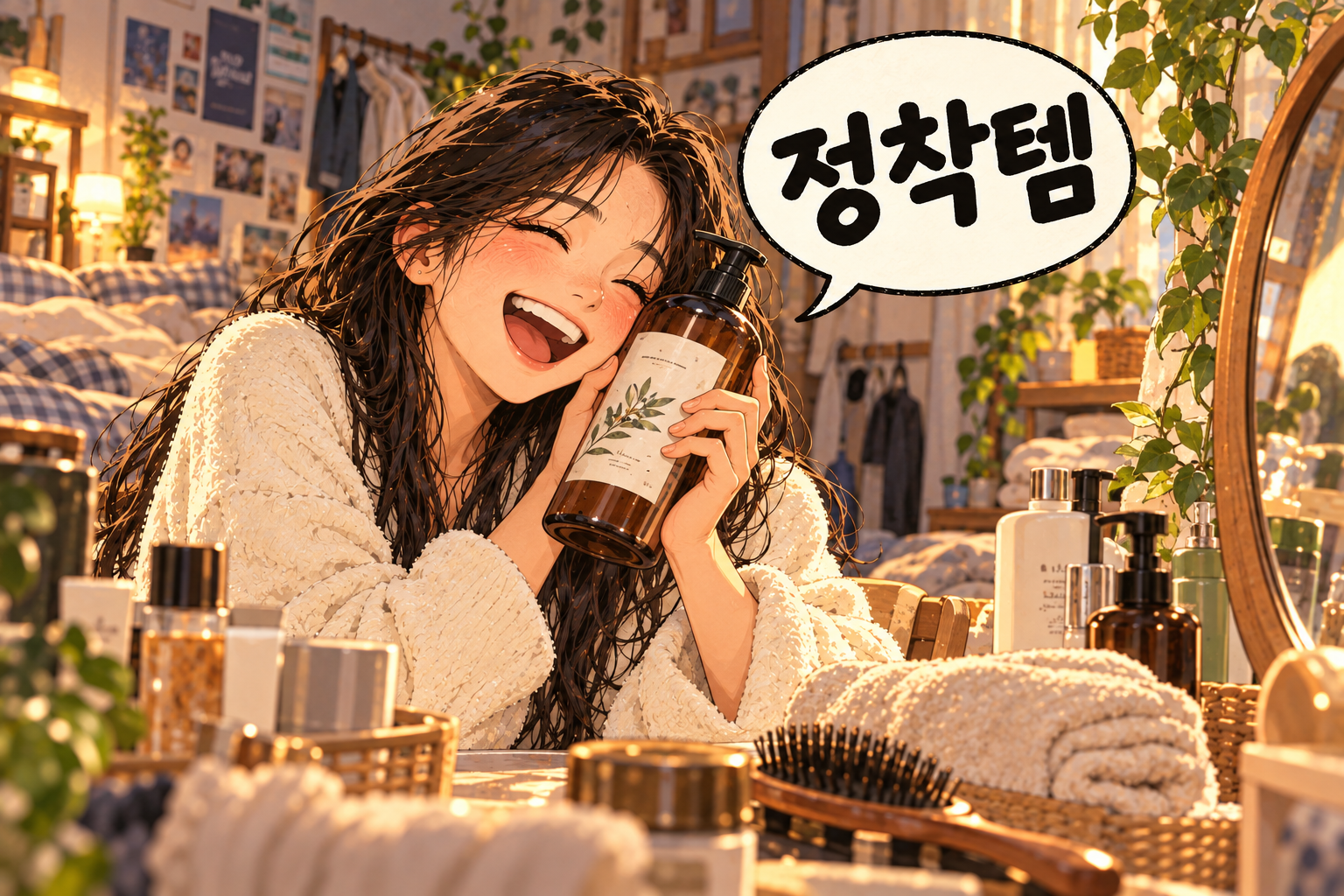 Korean slang 정착템 (jeongchaktem): The product you've settled on.