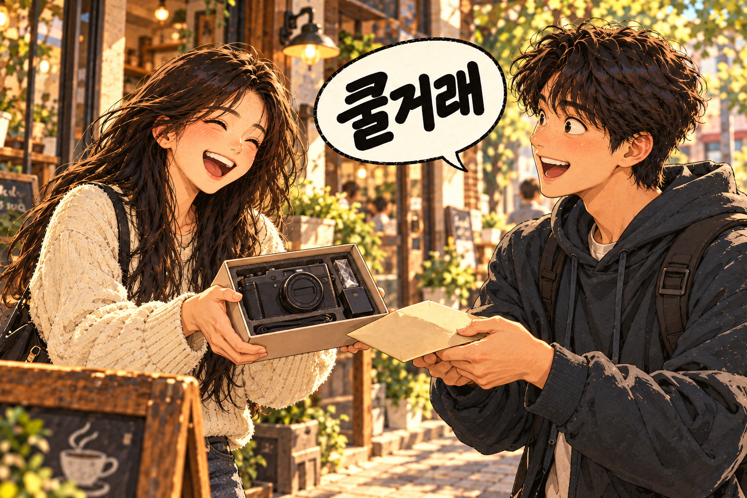 Korean slang 쿨거래 (kulgeorae): A quick, hassle-free deal.