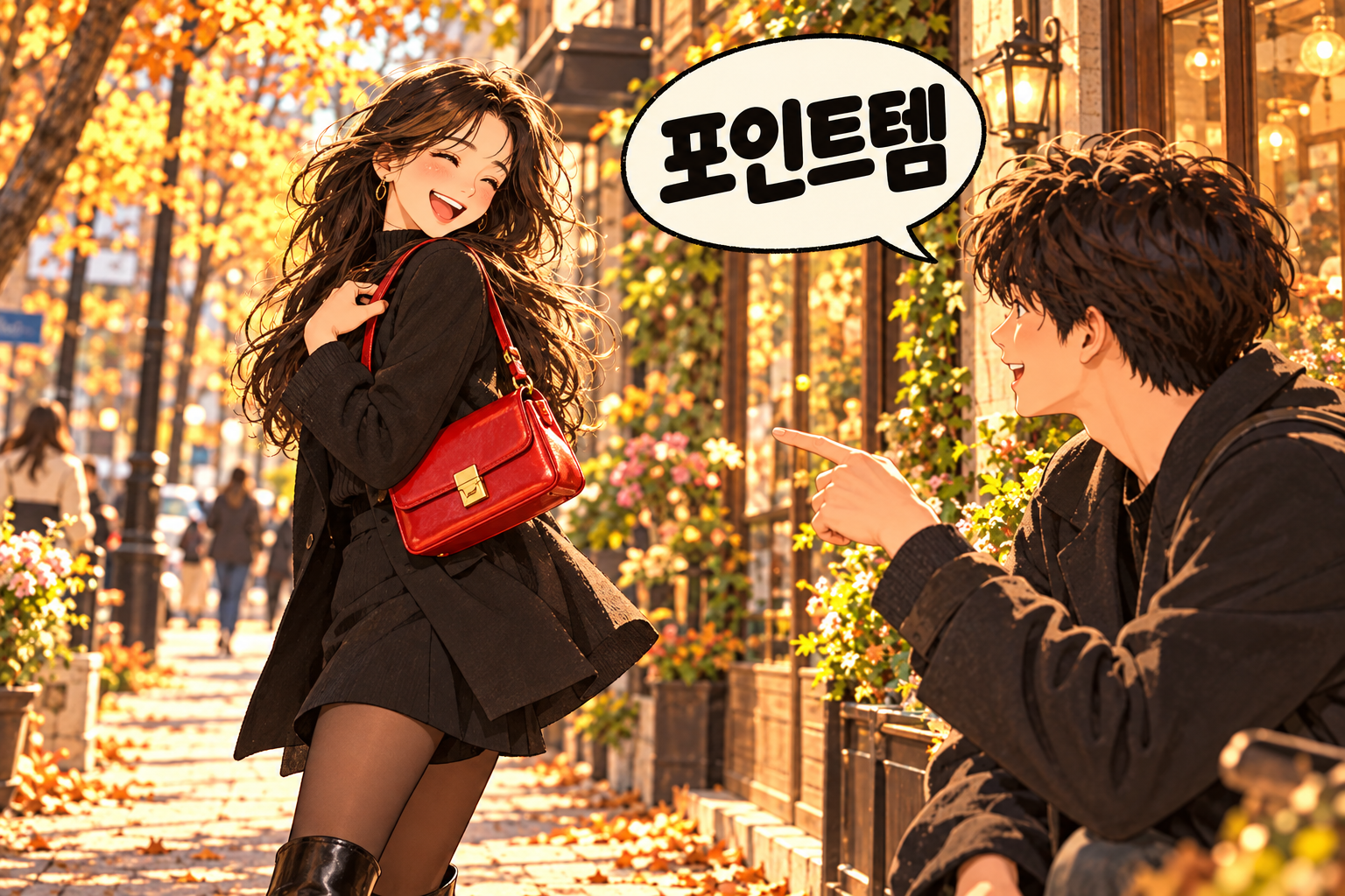 Illustration of Korean slang pointeutem: A statement piece.