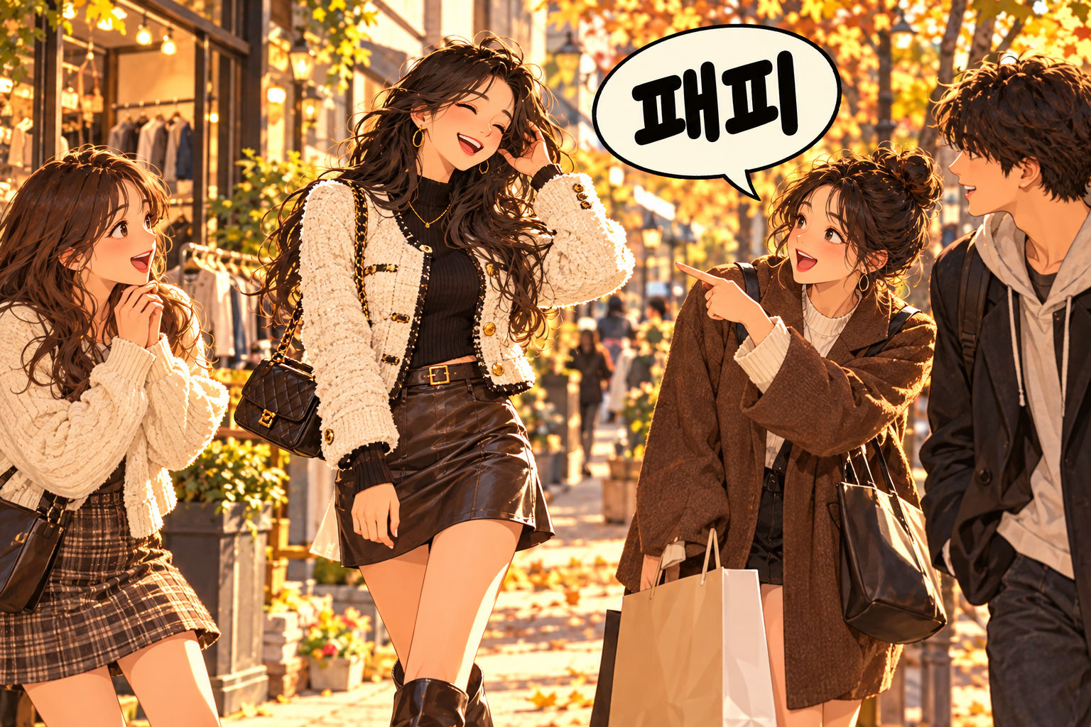Illustration of Korean slang paepi: A fashion enthusiast.