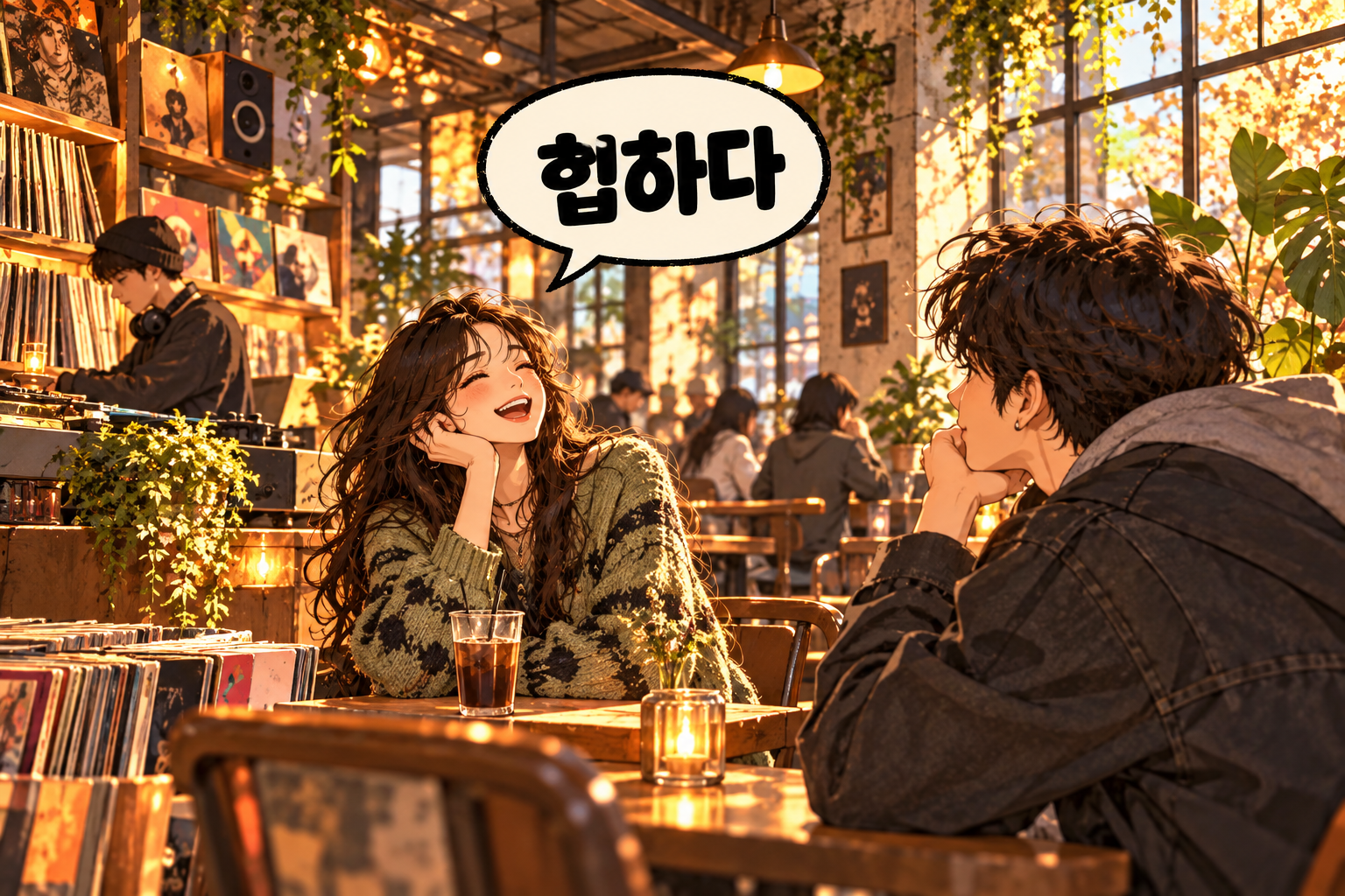 Illustration of Korean slang hiphada: Stylish in an interesting, current way.
