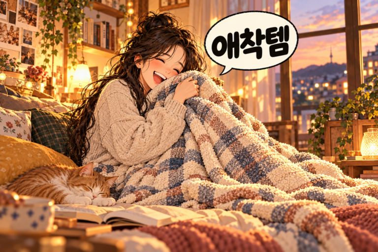 Illustration of Korean slang aechaktem: A much-loved everyday item.