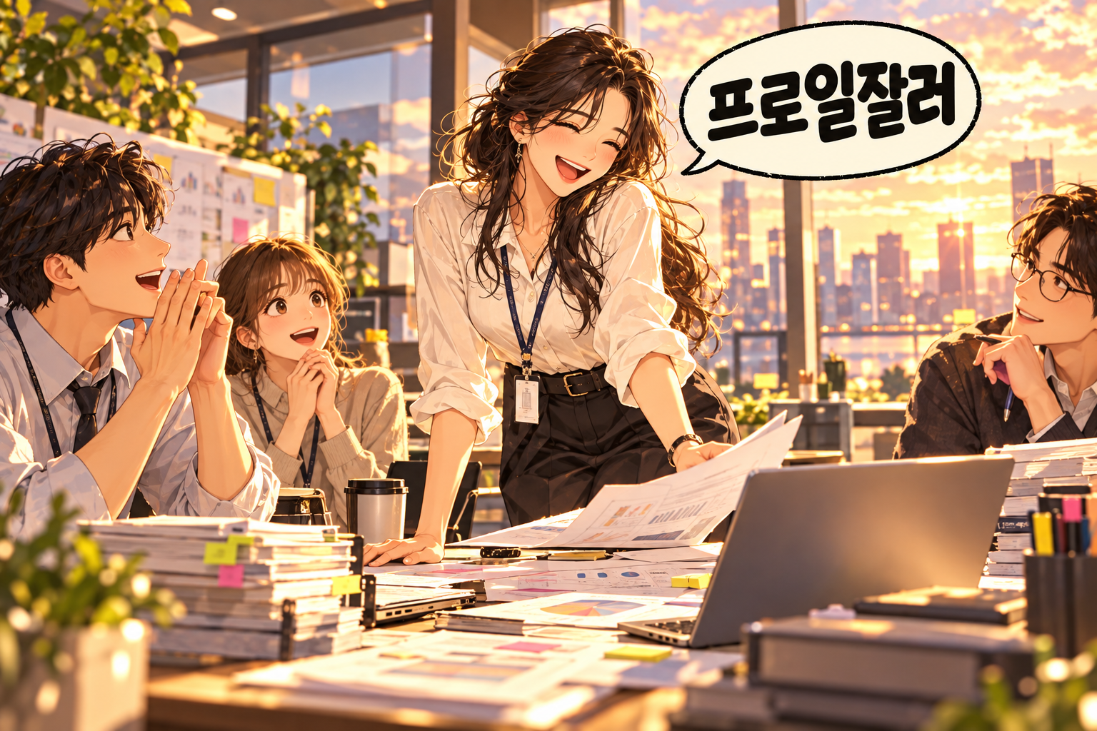 Illustration of Korean slang peuroiljalleo: A seriously capable professional.