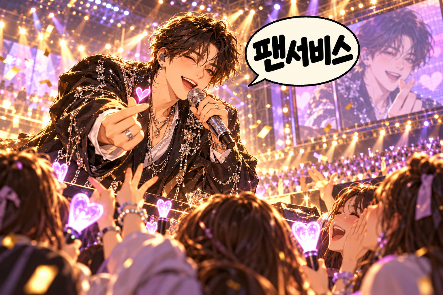 Korean Slang 254. 팬서비스 — A special gesture for fans.