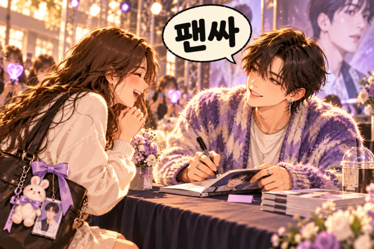 Illustration of Korean Slang 255 팬싸