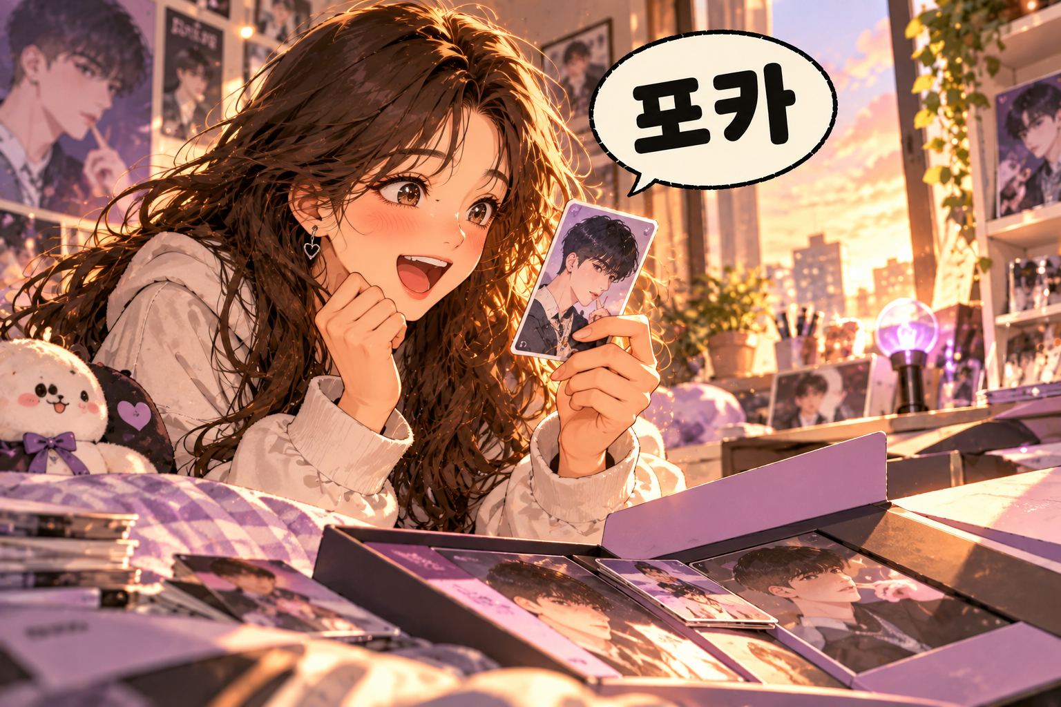 Korean Slang 258. 포카 — A collectible photo card.