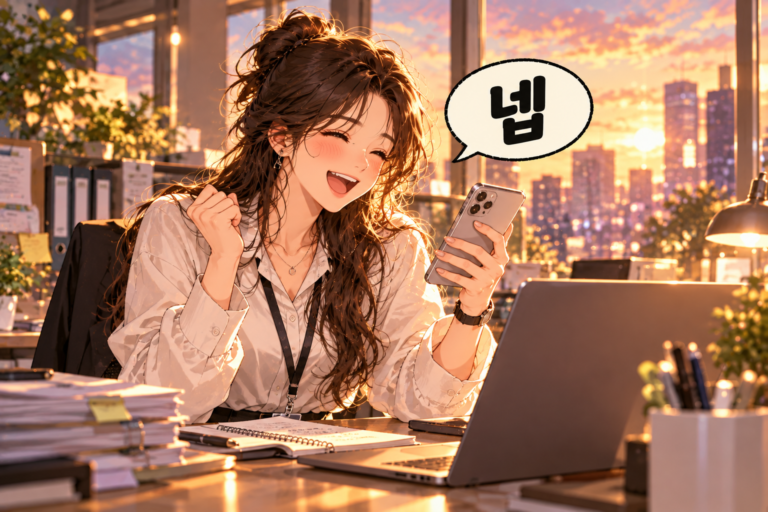 Illustration of Korean Slang 282 넵