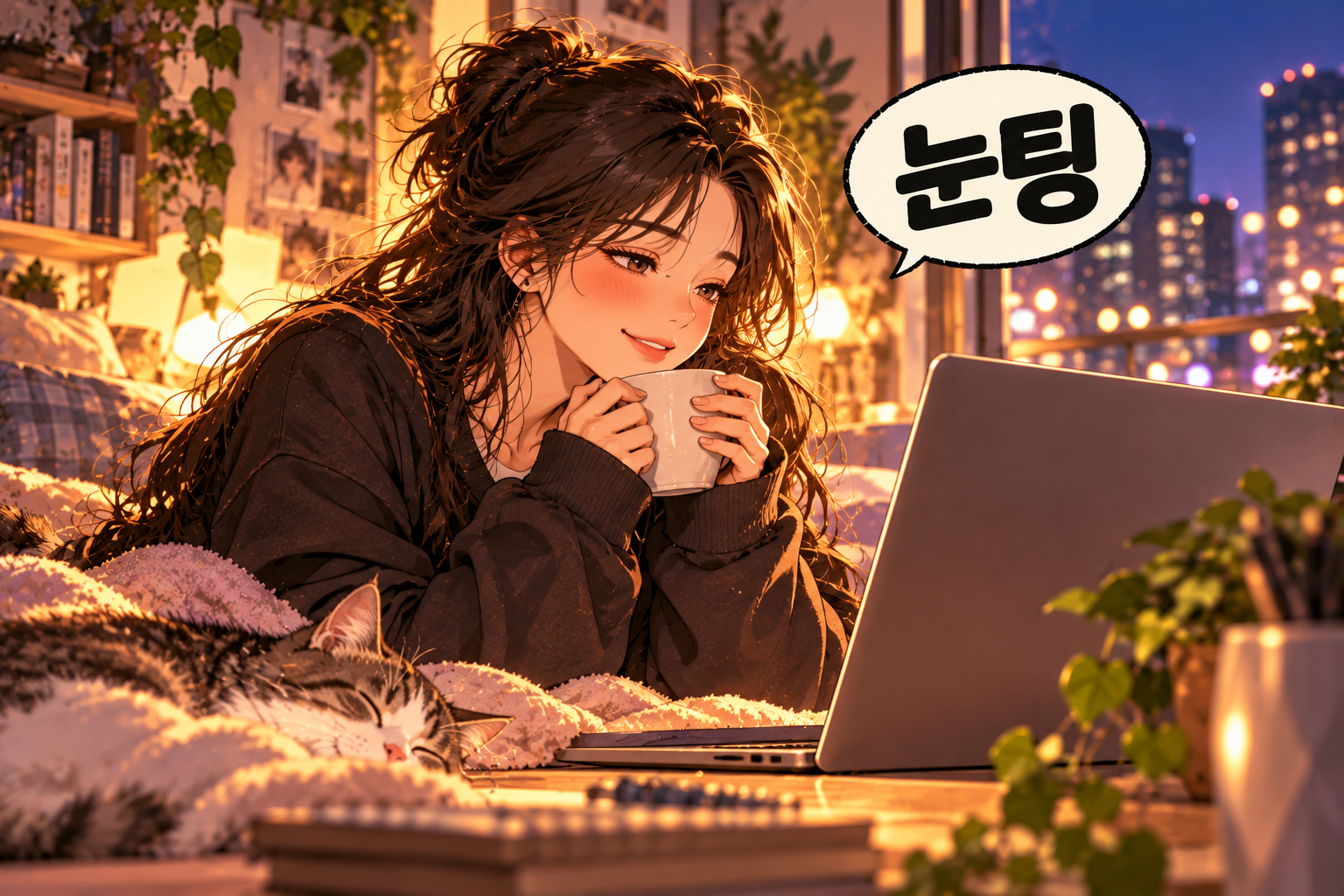 Korean Slang 284. 눈팅 — Reading without posting. Lurking.