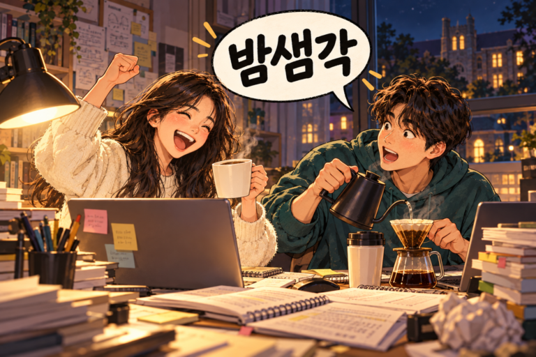 Korean Slang 43. 밤샘각