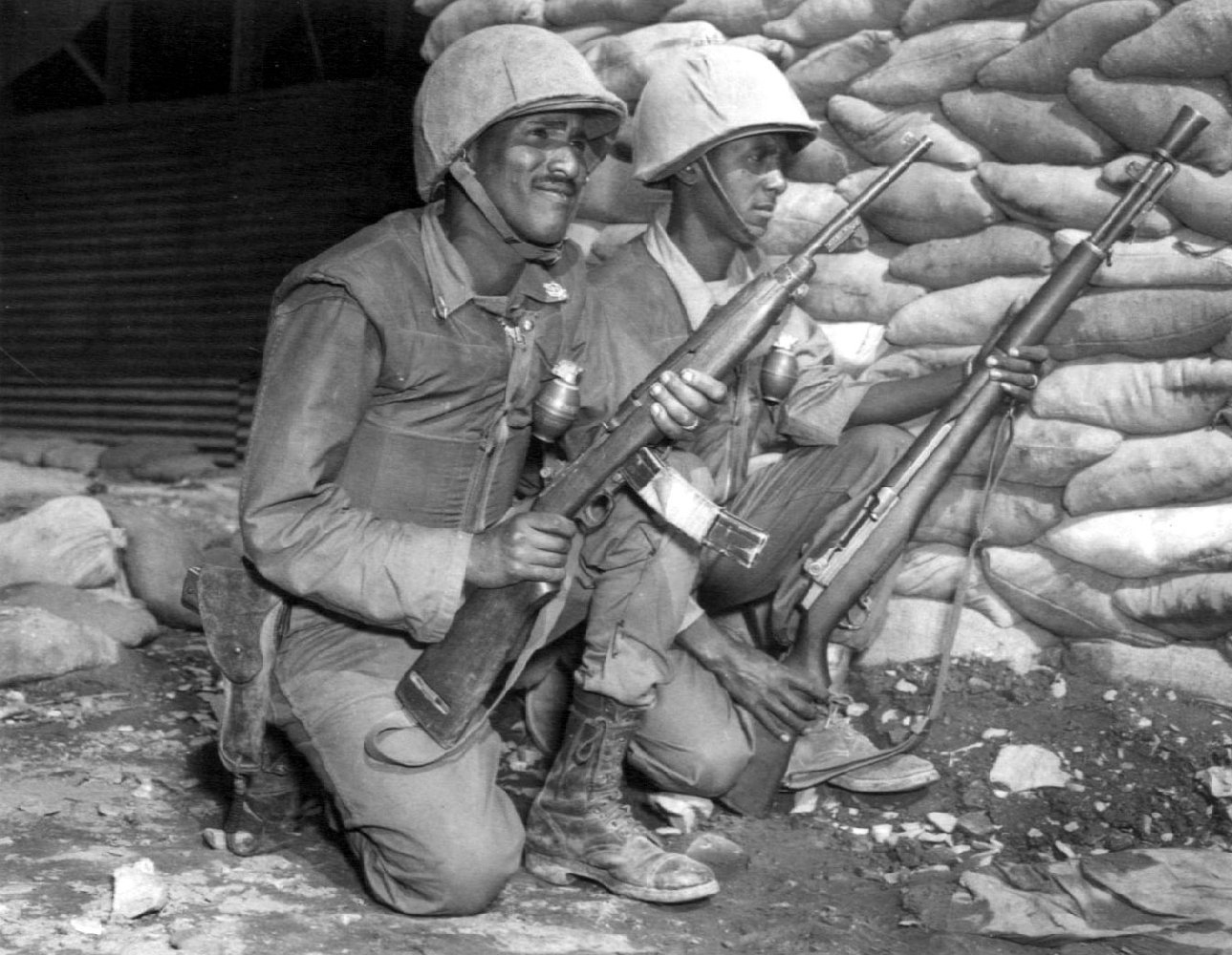 Two Ethiopian soldiers of the Kagnew Battalion in Korea, 1953
