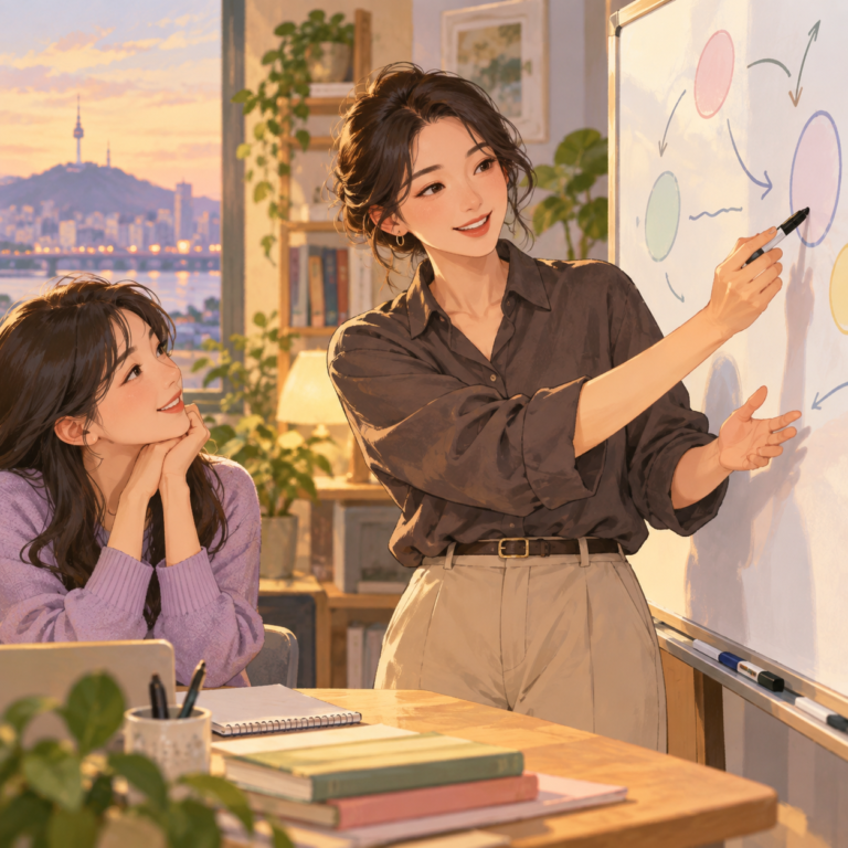 Illustration for Korean slang 내공